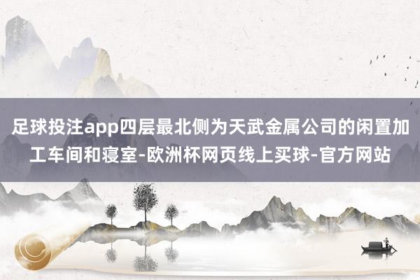 足球投注app四层最北侧为天武金属公司的闲置加工车间和寝室-