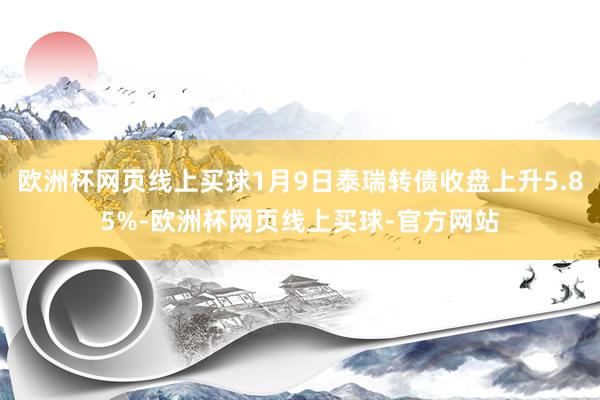 欧洲杯网页线上买球1月9日泰瑞转债收盘上升5.85%-欧洲杯网页线上买球-官方网站