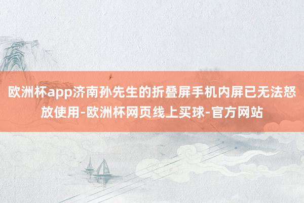 欧洲杯app济南孙先生的折叠屏手机内屏已无法怒放使用-欧洲杯
